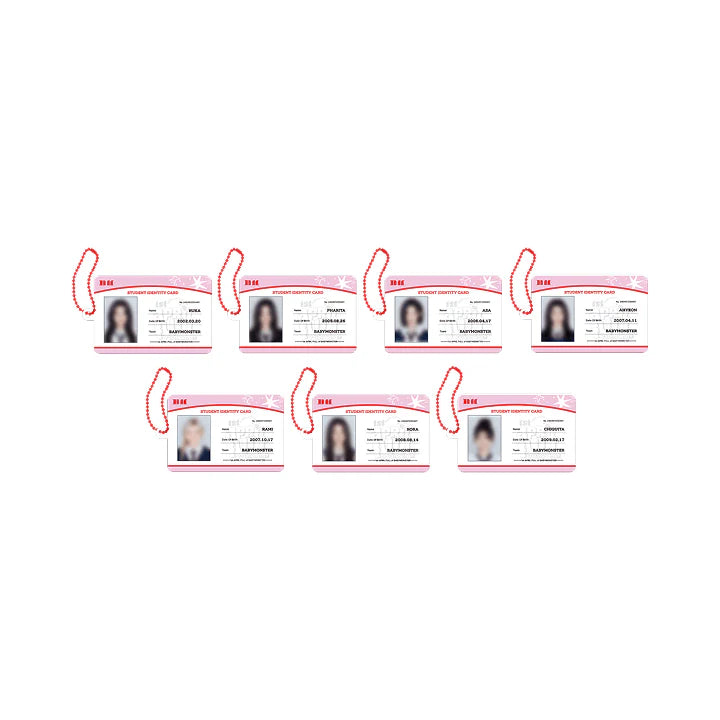 BABYMONSTER Student ID Card Keyring 1st April Full of BABYMONSTER 1st Anniversary Official MD - main image