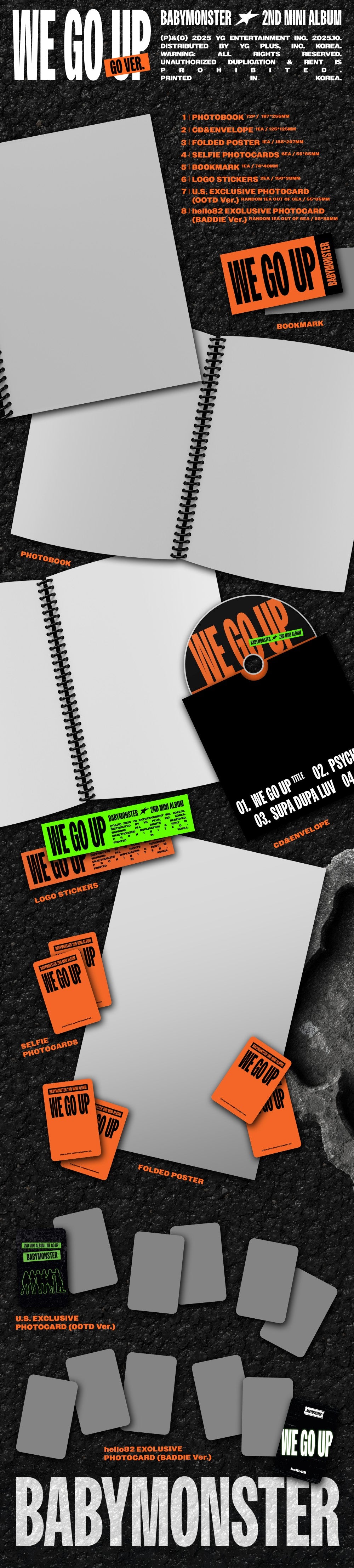 BABYMONSTER - WE GO UP [2nd Mini Album - hello82 Exclusive Ver.] gallery image 2