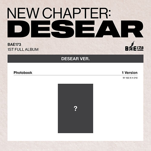 BAE173 NEW CHAPTER DESEAR 1st Full Album DESEAR Ver - Main Image