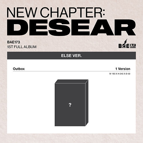 BAE173 NEW CHAPTER DESEAR 1st Full Album ELSE Ver - Main Image