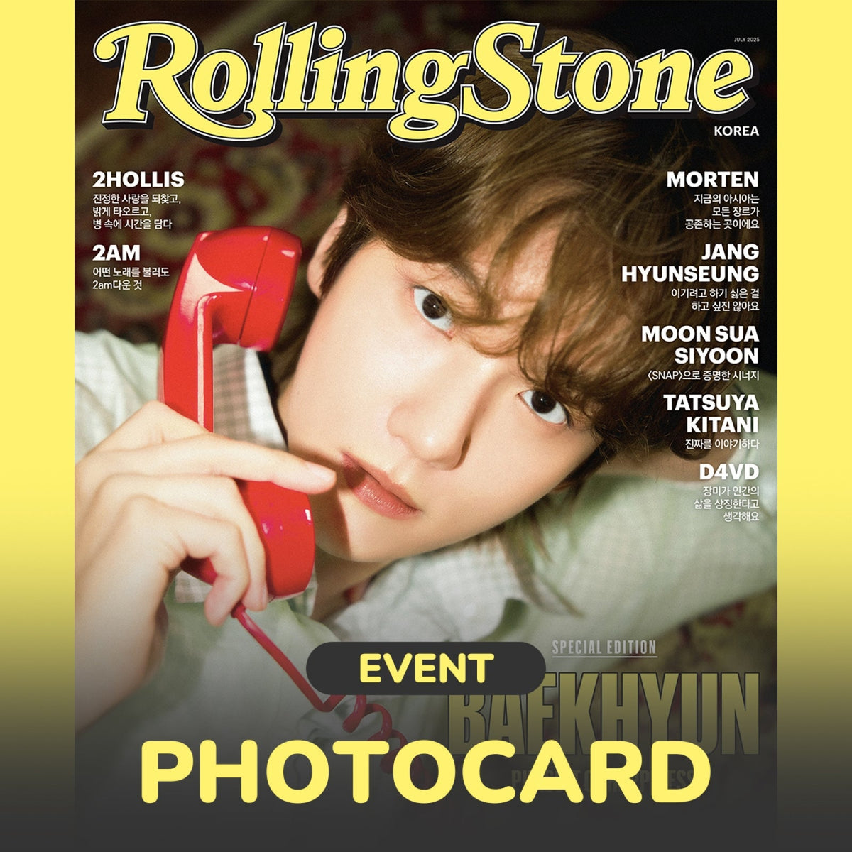 BAEKHYUN Cover Rolling Stone Korea Special Edition Vol 3 - main image