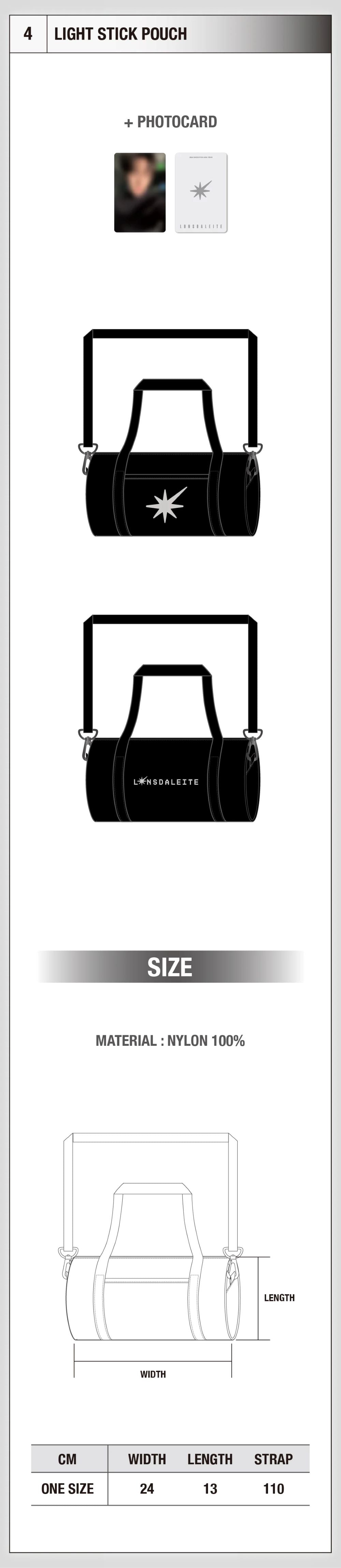 BAEKHYUN - Light Stick Pouch [2024 Asia Tour "Lonsdaleite" Official MD]