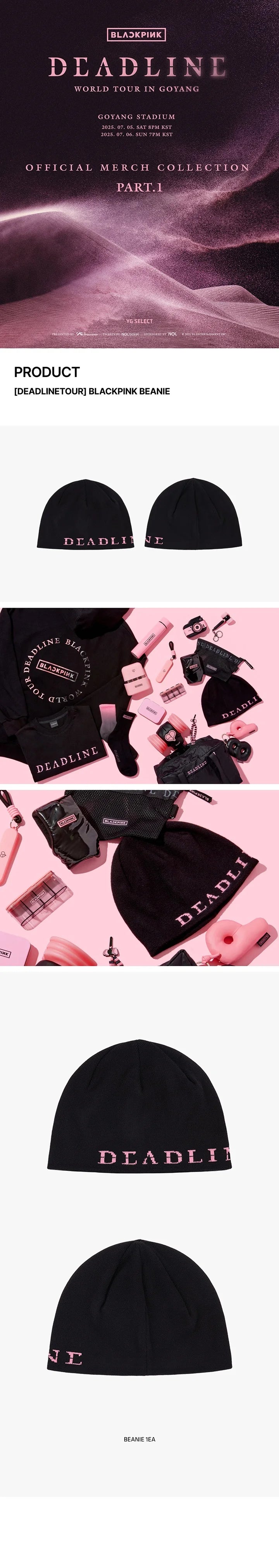 BLACKPINK - Beanie ['DEADLINE' WORLD TOUR IN SEOUL Official MD]