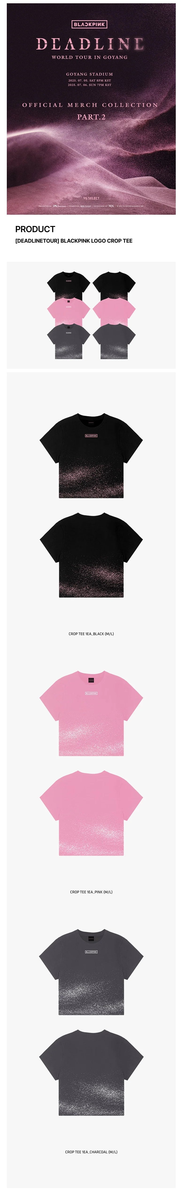 BLACKPINK - Logo Crop Tee ['DEADLINE' WORLD TOUR IN SEOUL Official MD]