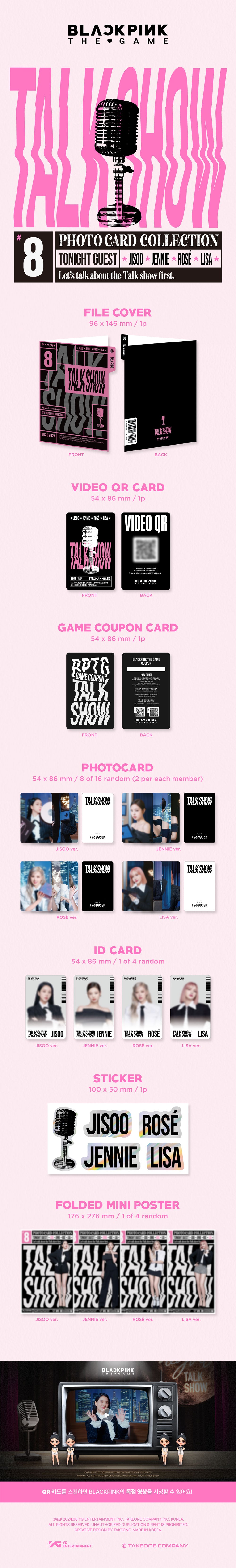 BLACKPINK - Photocard Collection [THE GAME - TALK SHOW]