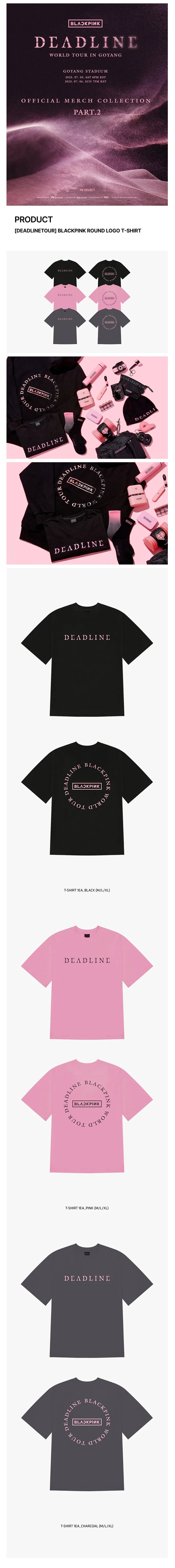 BLACKPINK - Round Logo T-Shirt ['DEADLINE' WORLD TOUR IN SEOUL Official MD]