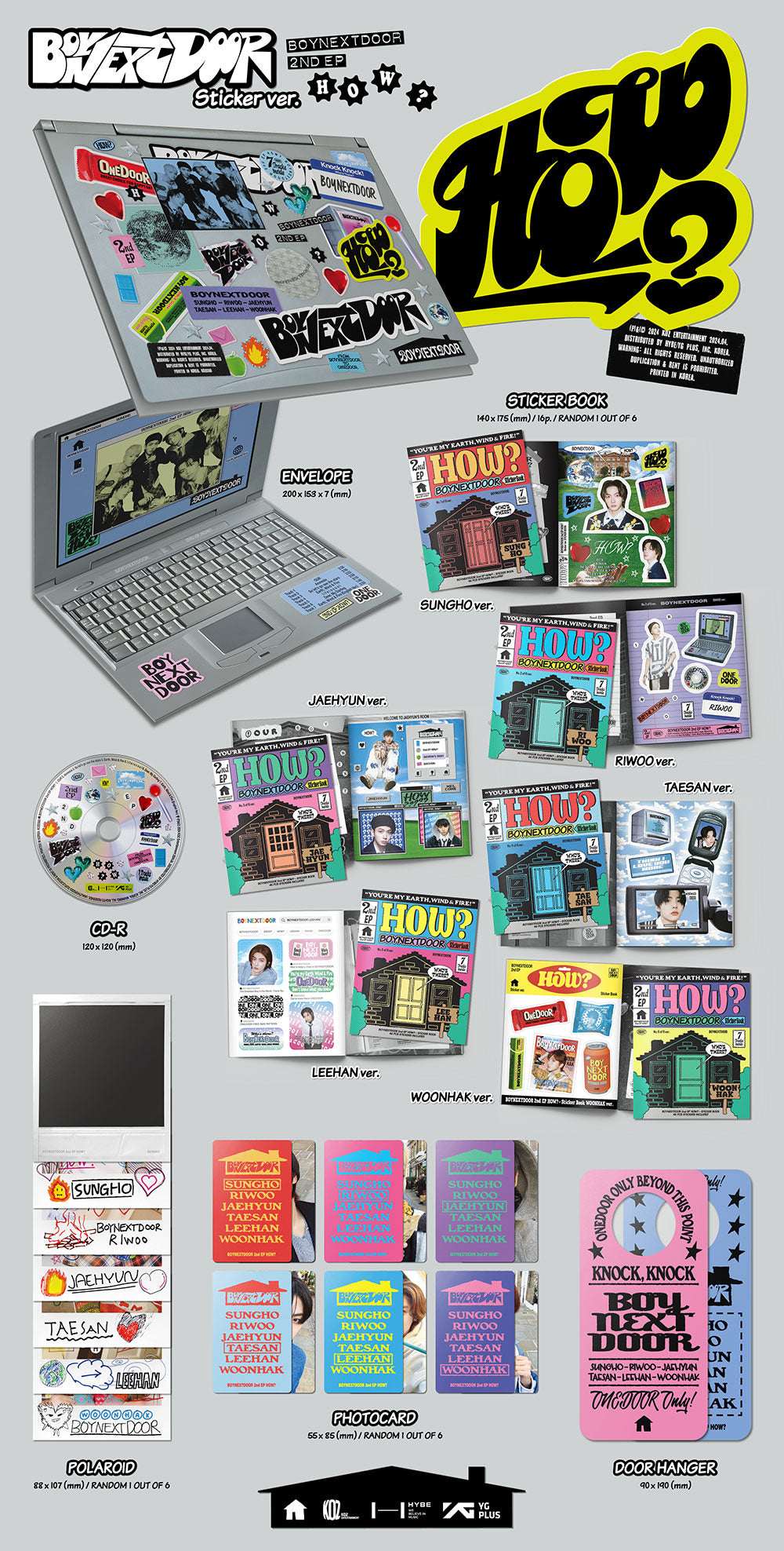 BOYNEXTDOOR - HOW? [2nd EP Album - Sticker Ver.]