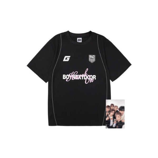 BOYNEXTDOOR SS T-Shirt Black KNOCK ON Vol 1 FINAL Official MD - Main Image