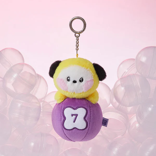 BT21 minini Lucky Gatcha Plush Keyring - Chimmy Image 1