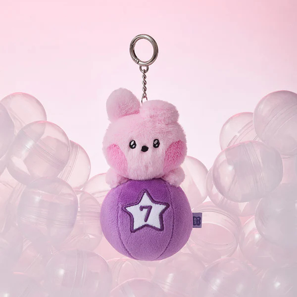 BT21 minini Lucky Gatcha Plush Keyring - Cooky Image 1