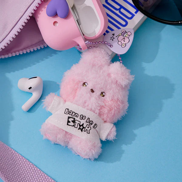BT21 minini Mini Band Plush Keyring - Cooky Image 4