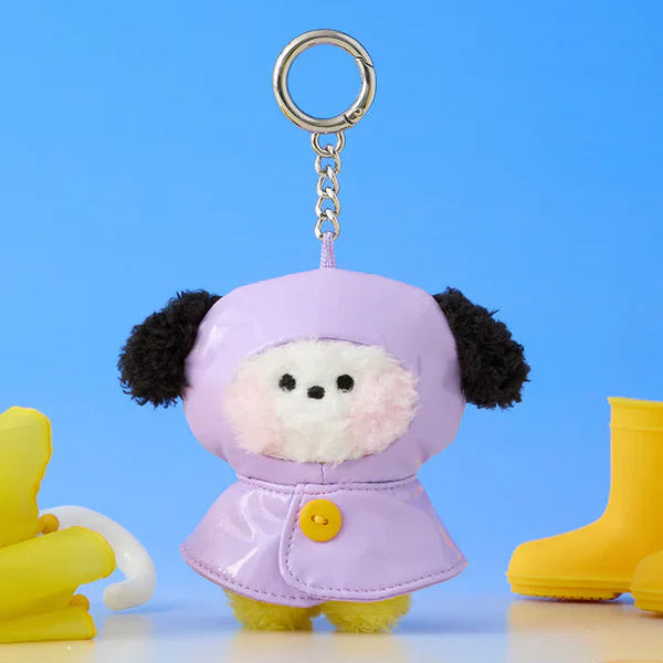 BT21 minini Mini Rainy Day Plush Keyring - Chimmy Image 1