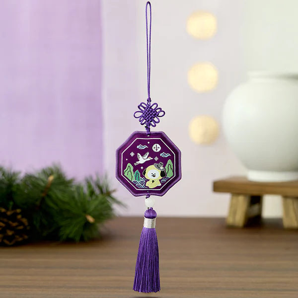 BT21 Premium K-Edition Embroidered Tassel Keyring - Chimmy Image 1
