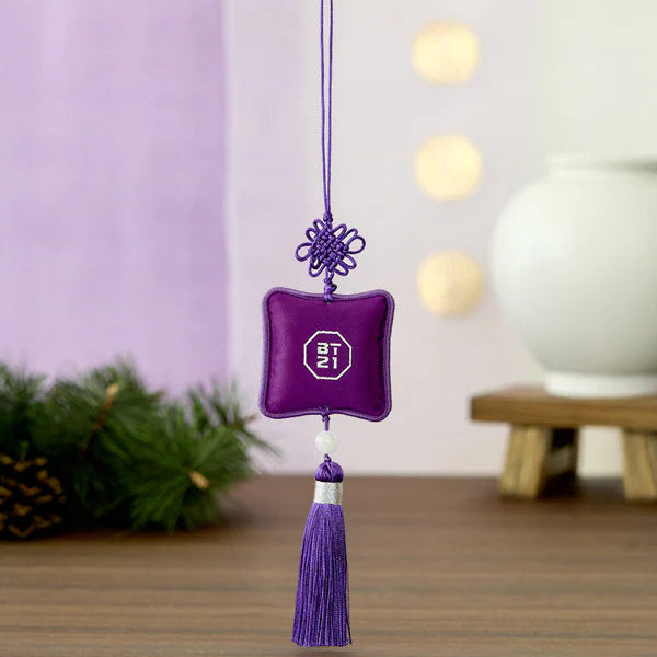 BT21 Premium K-Edition Embroidered Tassel Keyring - Cooky Image 2