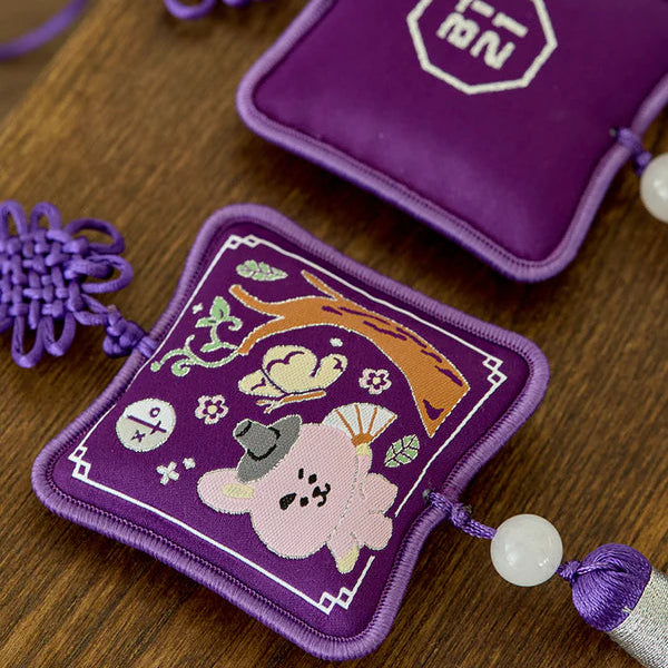BT21 Premium K-Edition Embroidered Tassel Keyring - Cooky Image 3