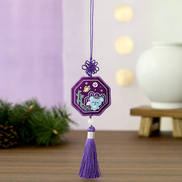 BT21 Premium K-Edition Embroidered Tassel Keyring - Koya Image 1