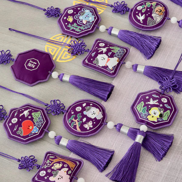 BT21 Premium K-Edition Embroidered Tassel Keyring - Main Image 1