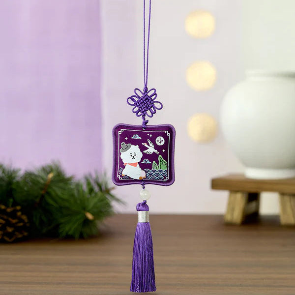 BT21 Premium K-Edition Embroidered Tassel Keyring - RJ Image 1