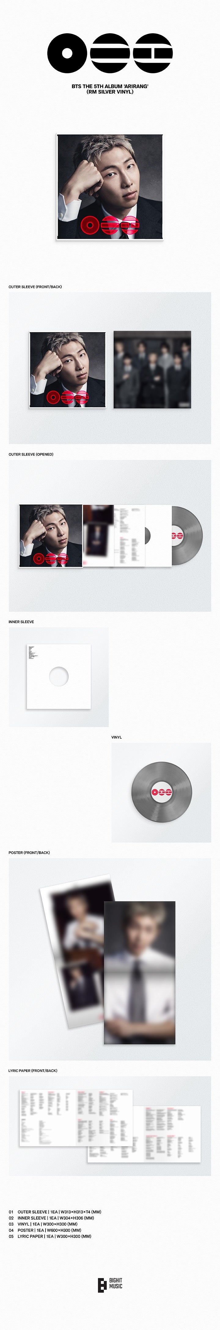 BTS 5TH FULL ALBUM ARIRANG (STANDARD VINYL) | 8 ALBUMS SET - Kpop USA