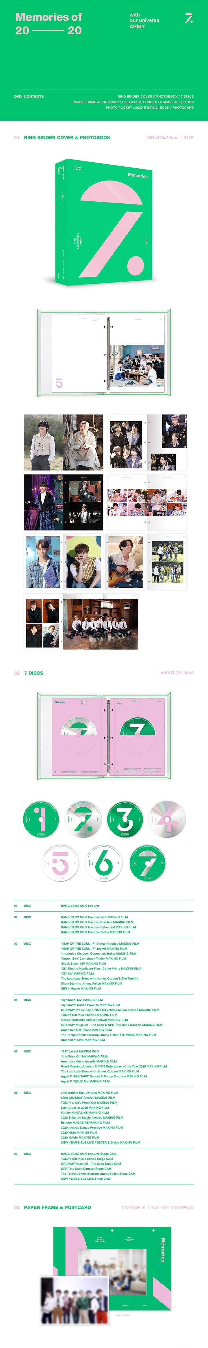 BTS - Memories of 2020 [DVD] - K PLACE