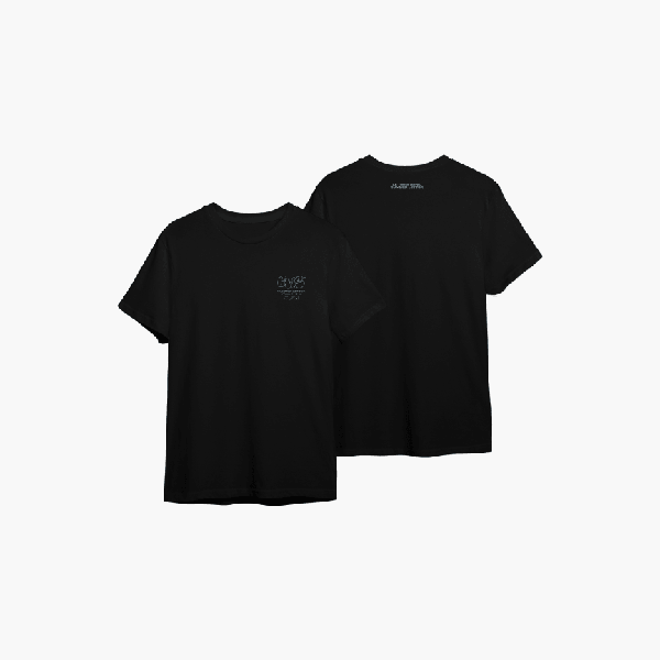 BYEON WOO SEOK Black T-Shirt 2024 Fanmeeting Summer Letter Official MD - main image