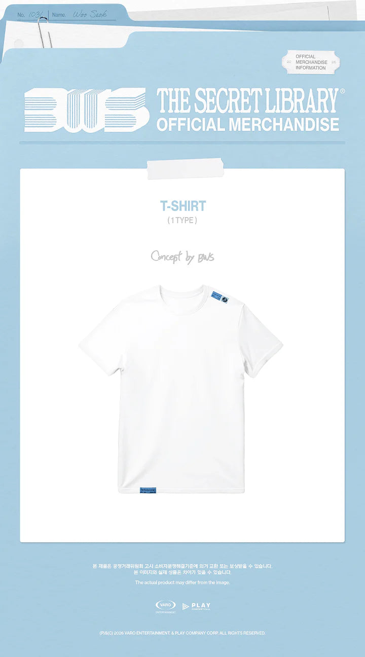 BYEON WOO SEOK - T-Shirt [2026 Asia Fanmeeting Tour 'THE SECRET LIBRARY' In Seoul Official MD] gallery image 1