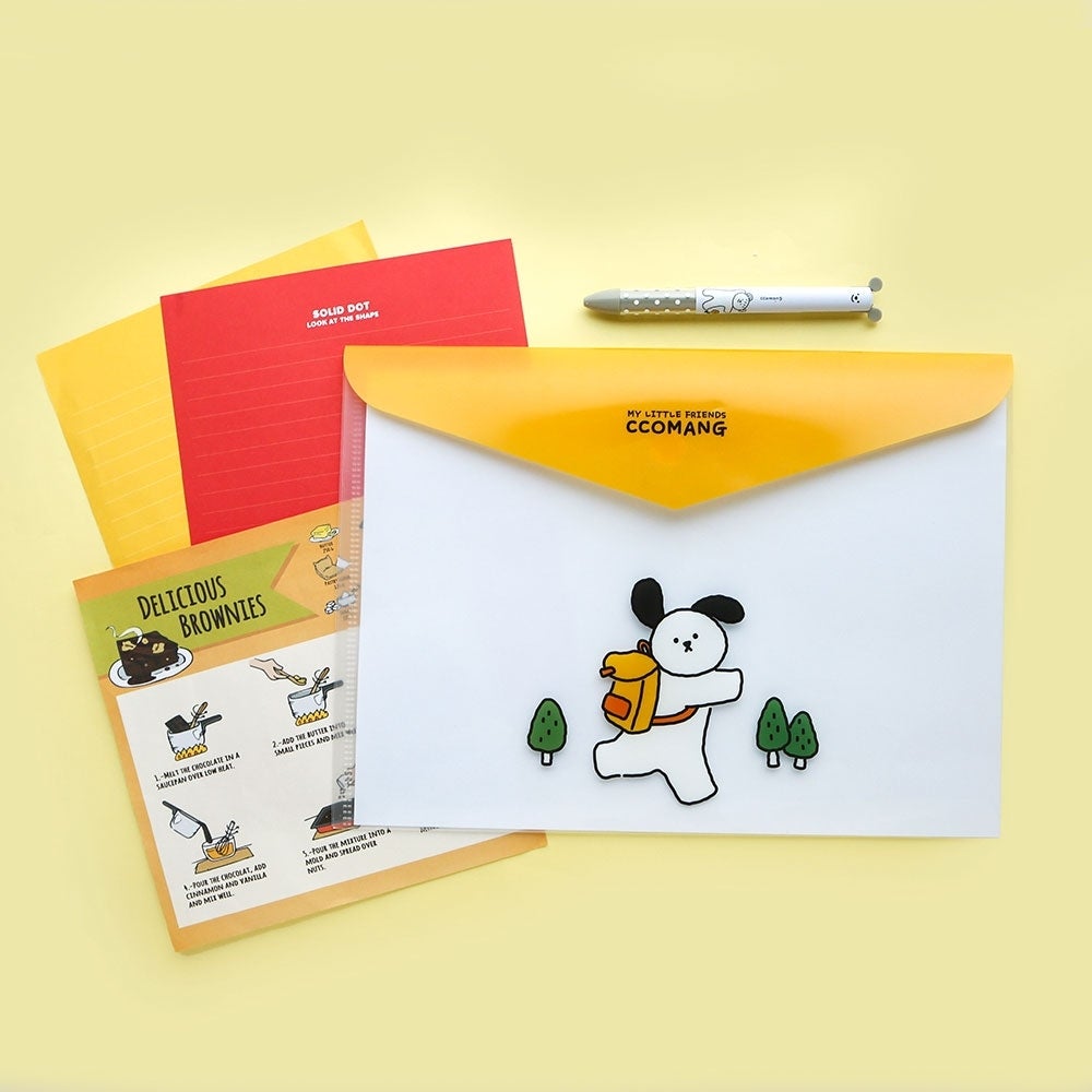 Ccomang Little Friends Clear File Folder With Velcro Button Product Image 4