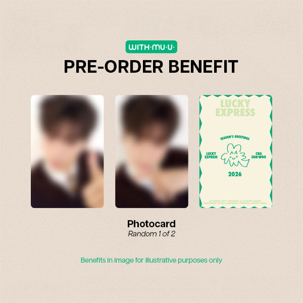 CHA EUN WOO 2026 Seasons Greetings LUCKY EXPRESS - Withmuu POBs