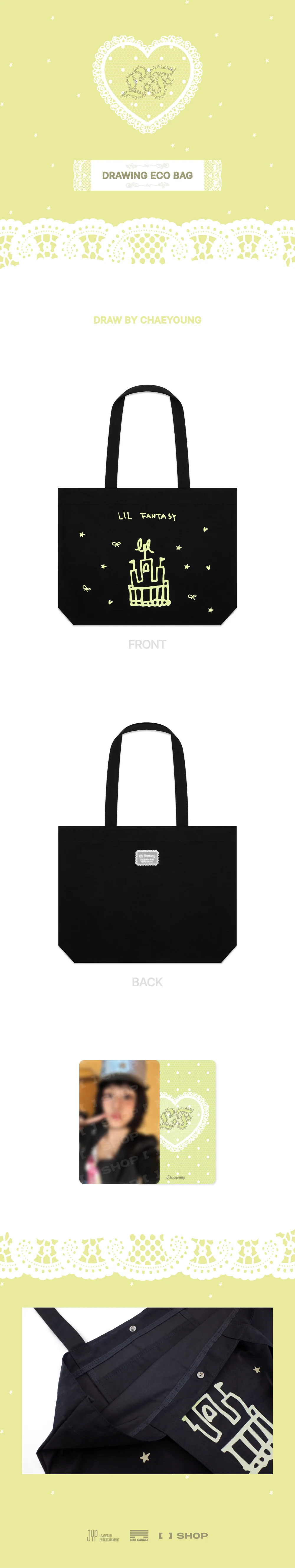 [PRE-ORDER] CHAEYOUNG - Drawing Eco Bag [The 1st Album 'LIL FANTASY vol.1' Official MD]