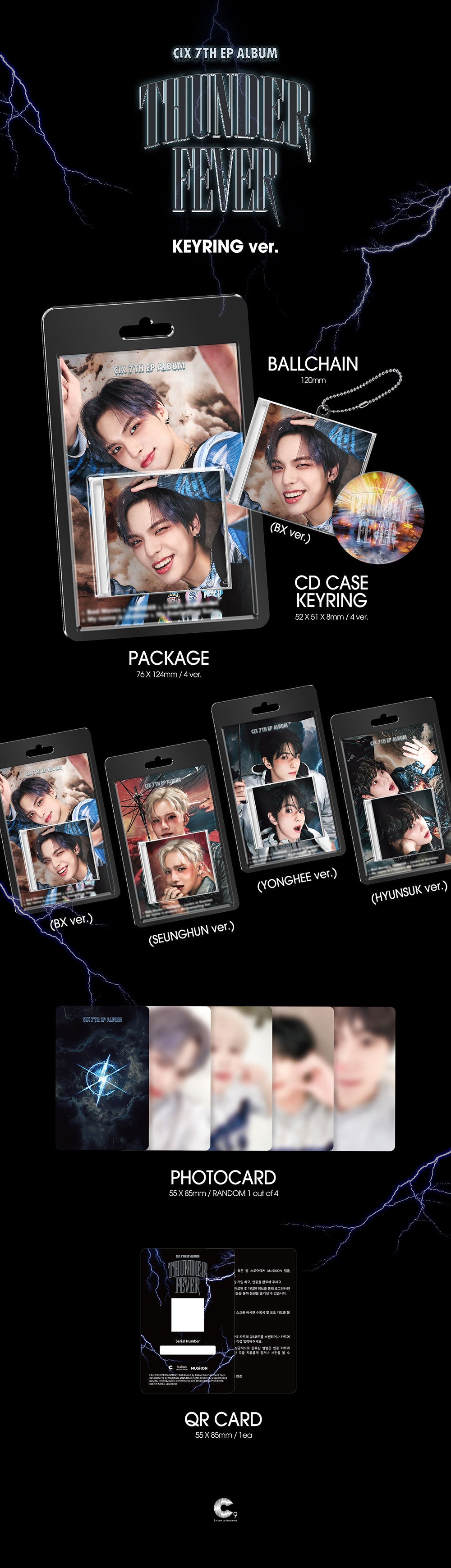 CIX - THUNDER FEVER [7th EP Album - Keyring Ver.]