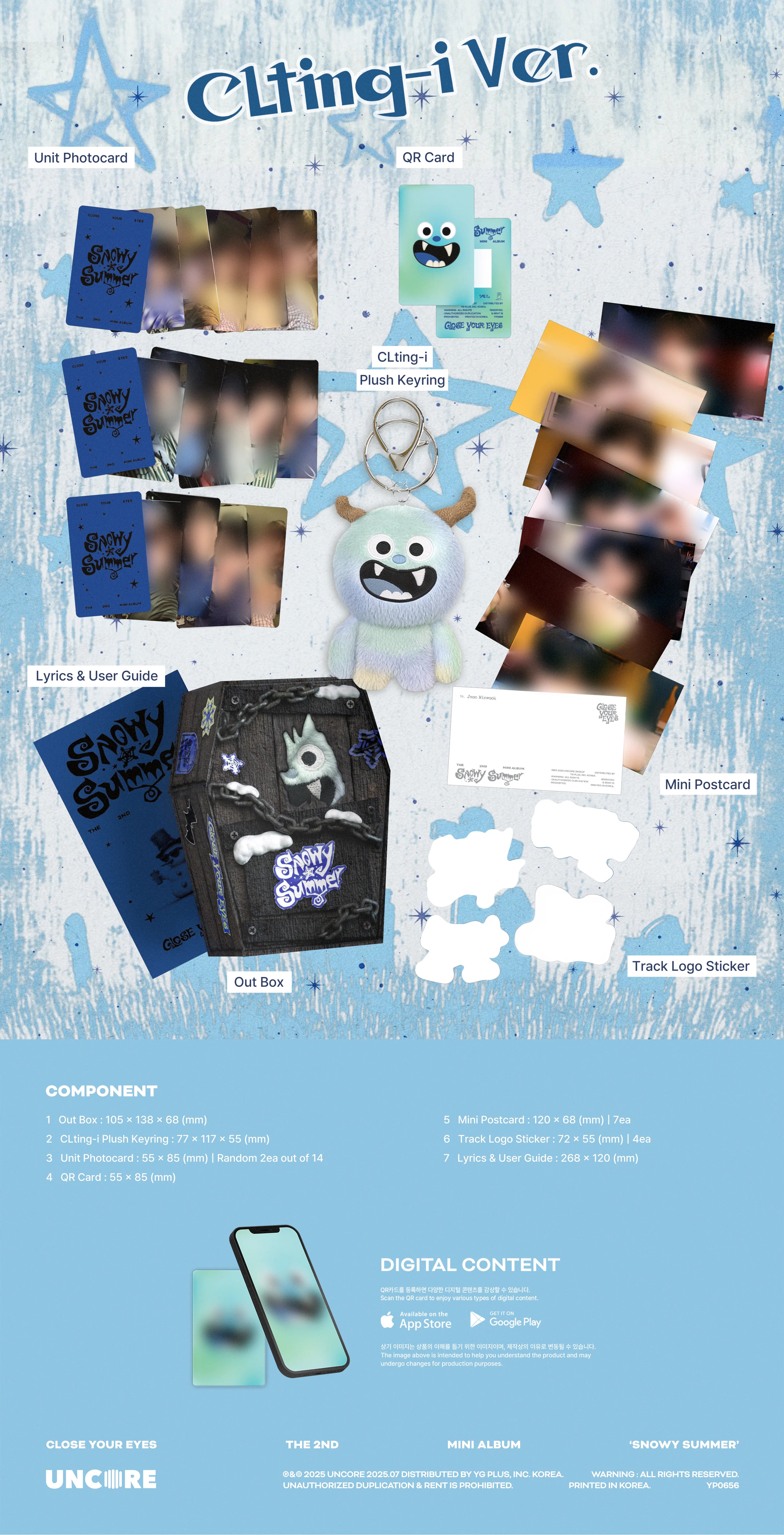 CLOSE YOUR EYES Snowy Summer アルバム 新品未開封 CLOSE YOUR EYES - Snowy Summer [2nd Mini Album - POCA Ver