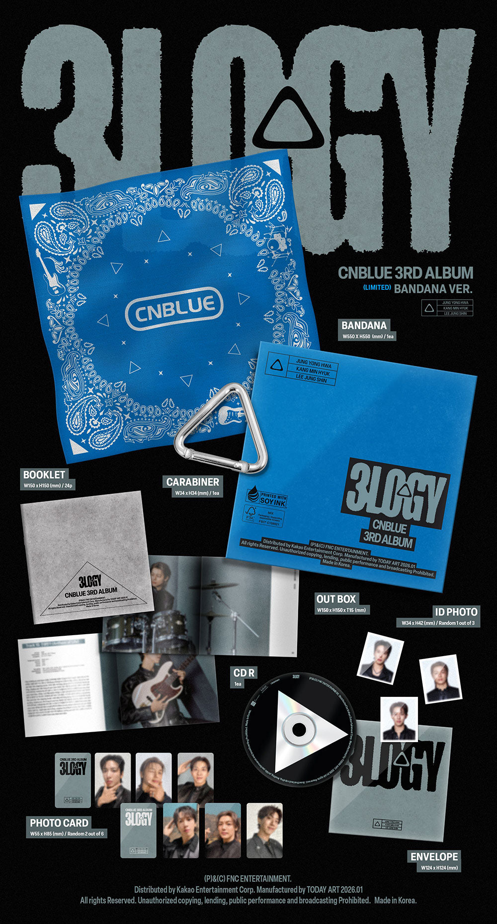 CNBLUE - 3LOGY [3rd Album - Limited Edition BANDANA Ver.] gallery image 1