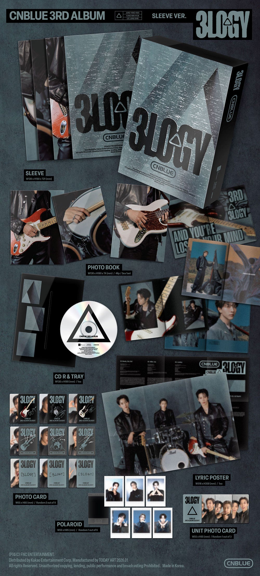 CNBLUE - 3LOGY [3rd Album - SLEEVE Ver.] gallery image 1