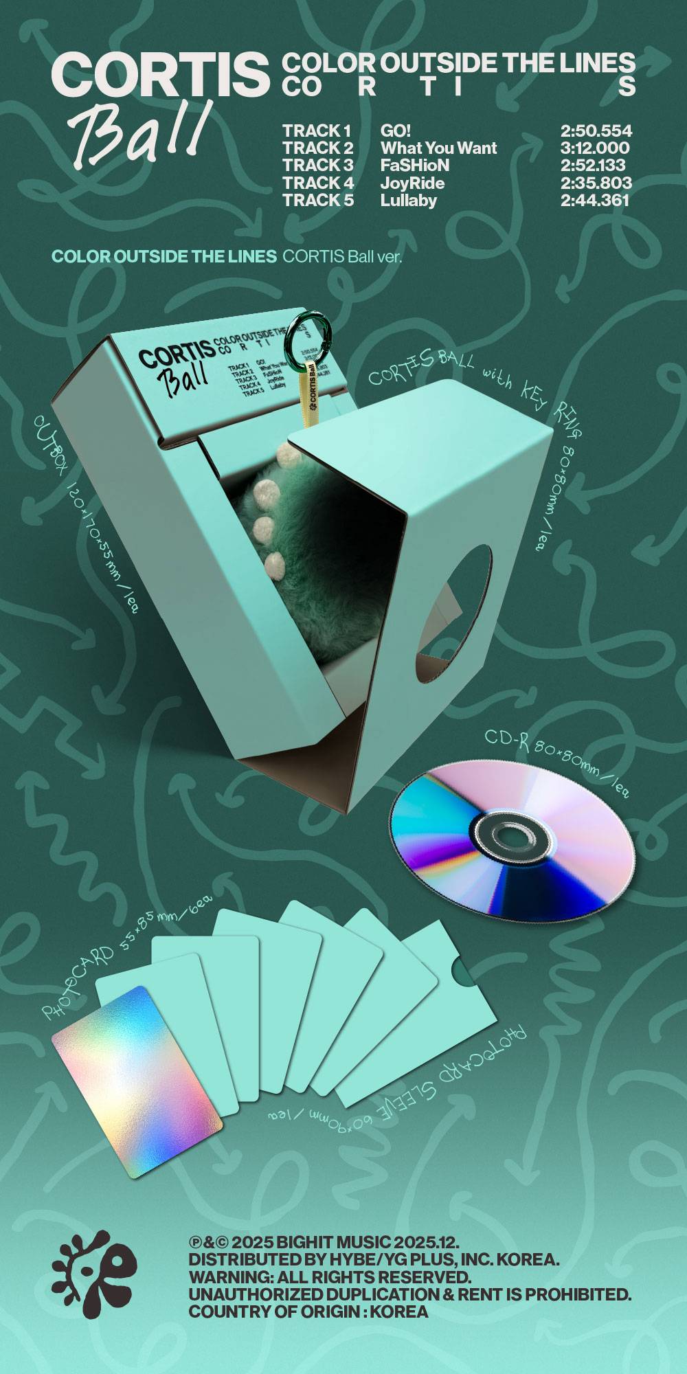 [PRE-ORDER] CORTIS - COLOR OUTSIDE THE LINES [1st EP Album - CORTIS Ball Ver.]