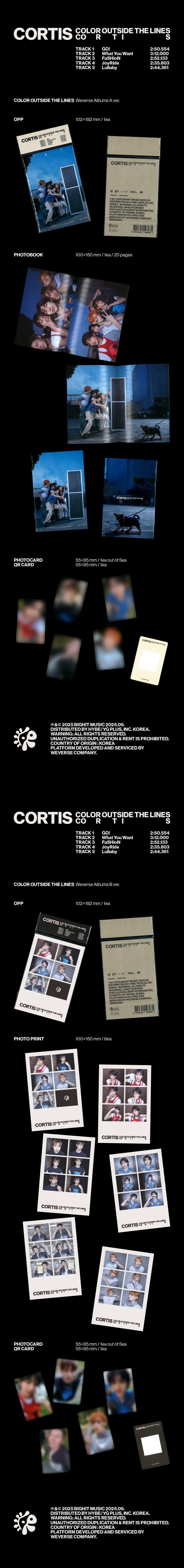 CORTIS - COLOR OUTSIDE THE LINES [1st EP Album -  Weverse Ver.]