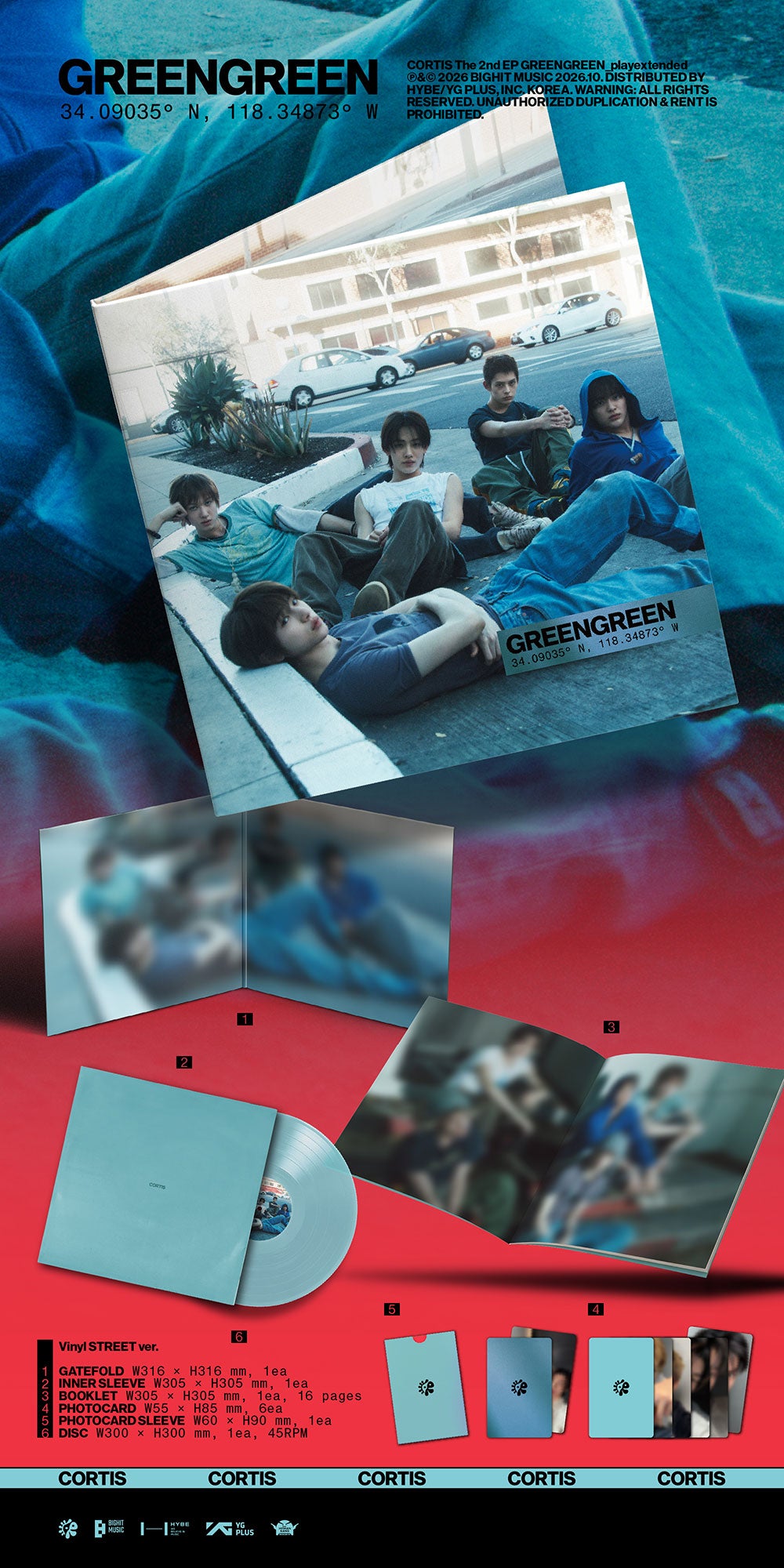 [PRE-ORDER] CORTIS - GREENGREEN_playextended [2nd EP Album - Vinyl Ver.] gallery image 1