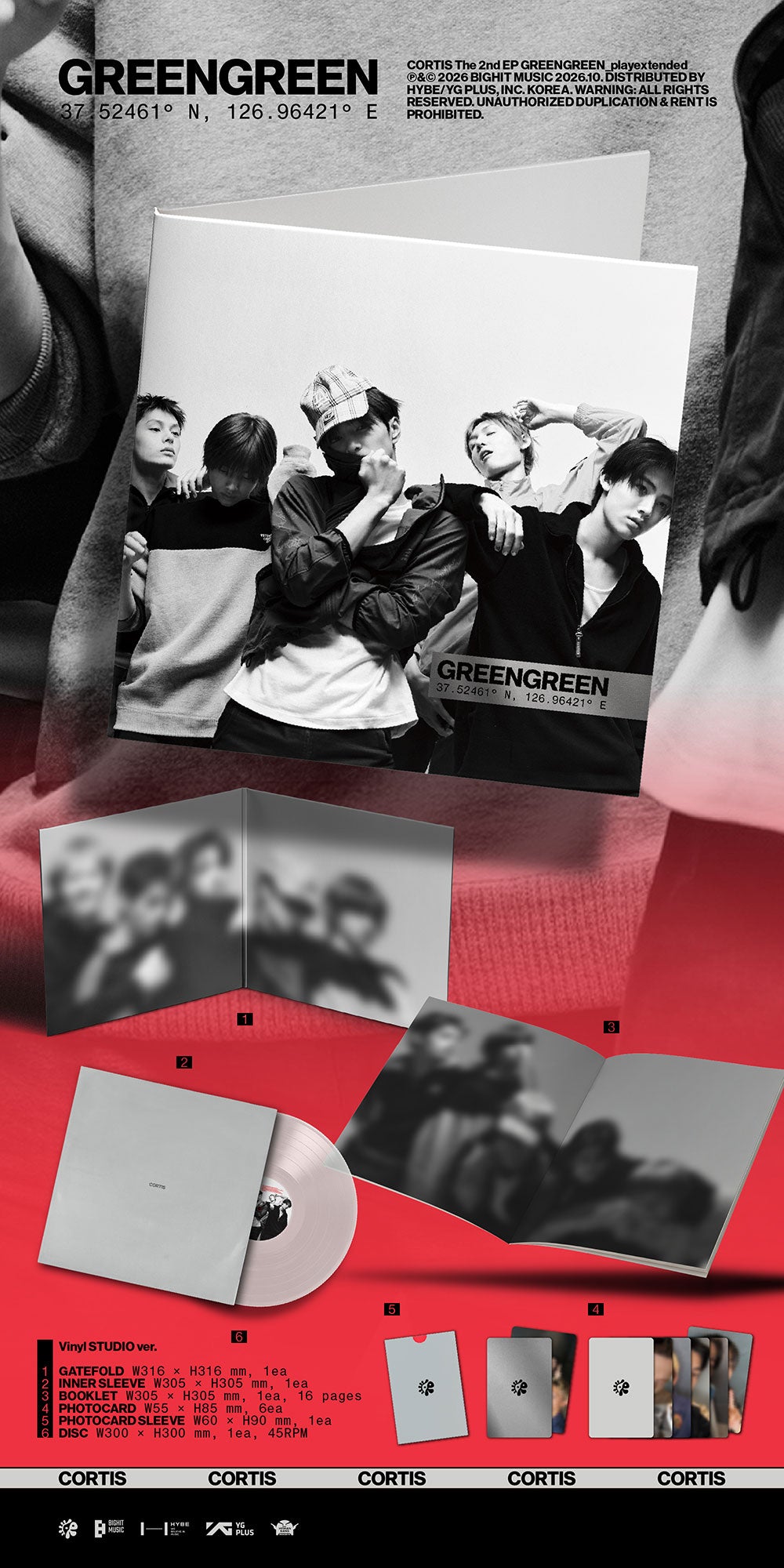 [PRE-ORDER] CORTIS - GREENGREEN_playextended [2nd EP Album - Vinyl Ver.] gallery image 2