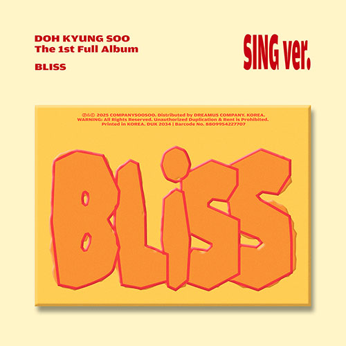 DOH KYUNG SOO BLISS 1st Full Album - SING Version