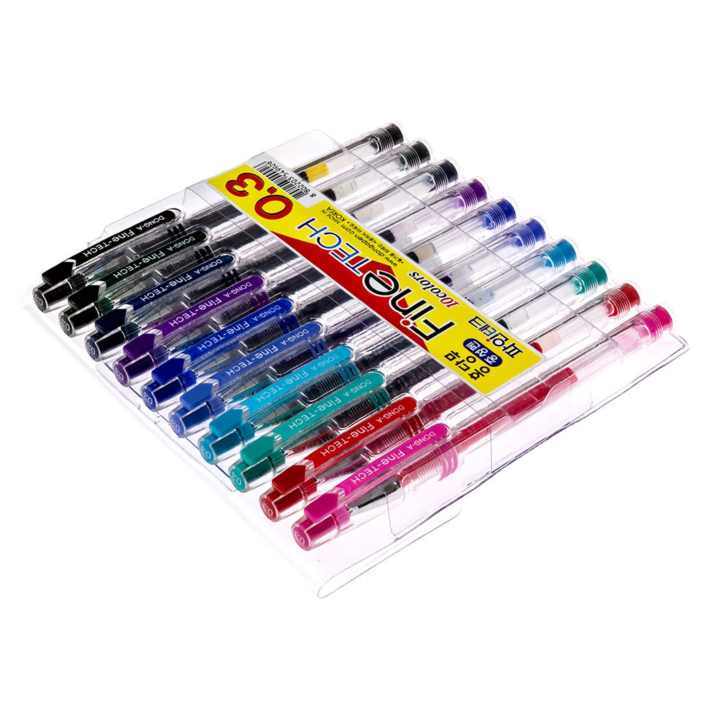 DONG-A Fine-Tech Gel Ink Rollerball Pen 10 Color Set - main product image 2