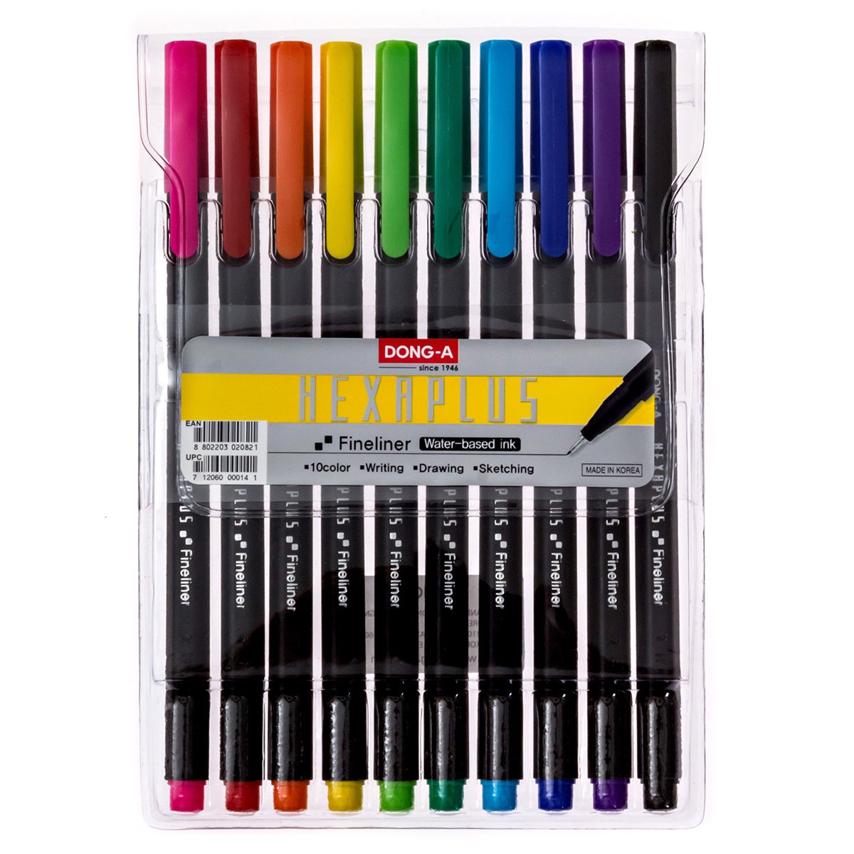 DONG-A Hexaplus Fineliner - 10 Color Set product image 1