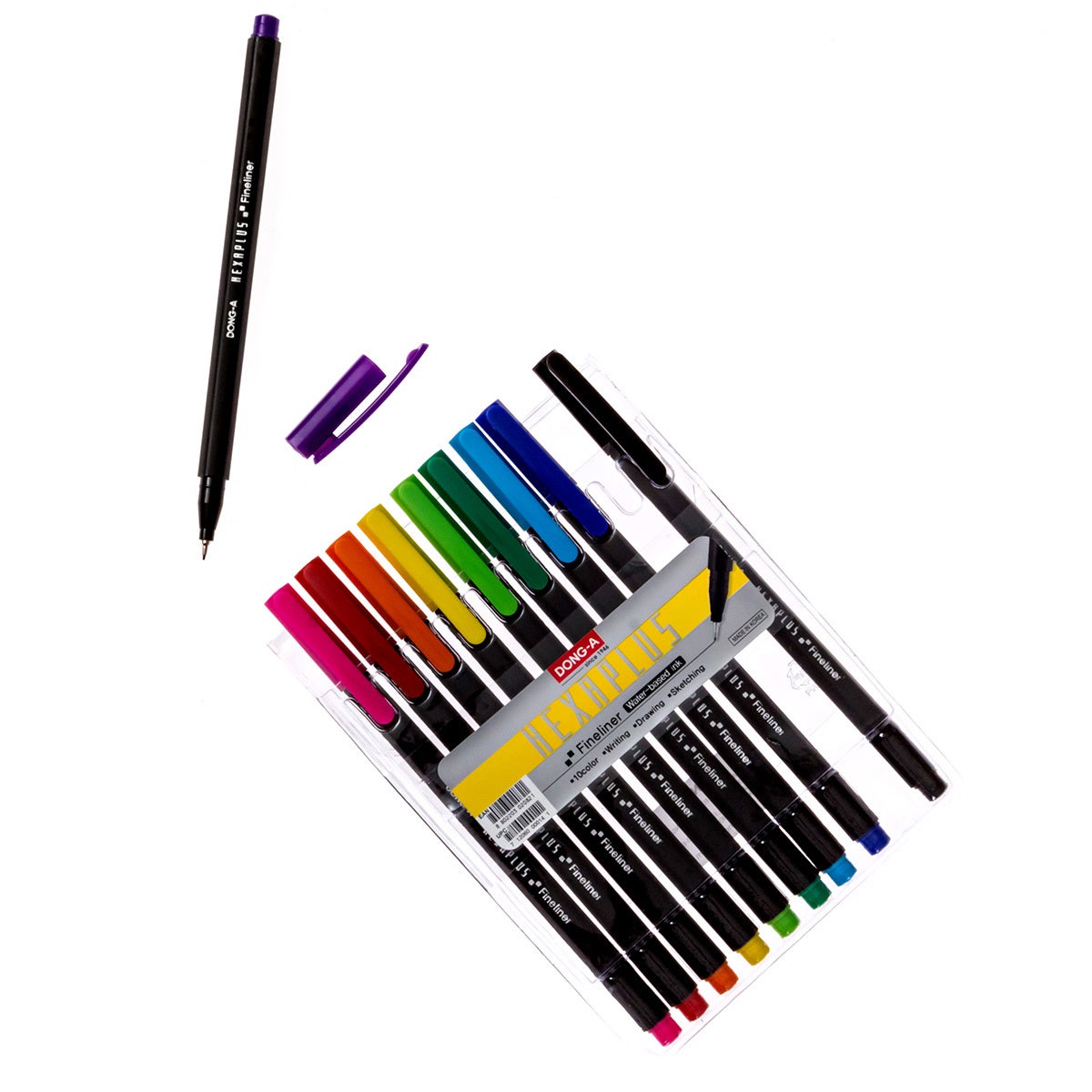DONG-A Hexaplus Fineliner - 10 Color Set product image 3