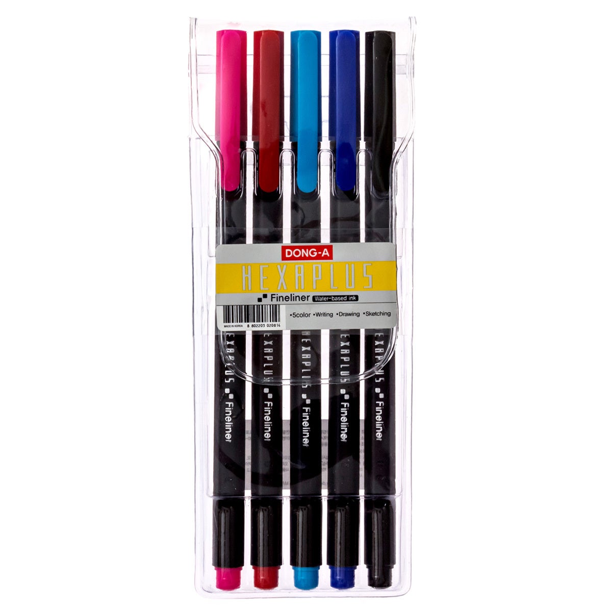 DONG-A Hexaplus Fineliner - 5 Color Set product image 1