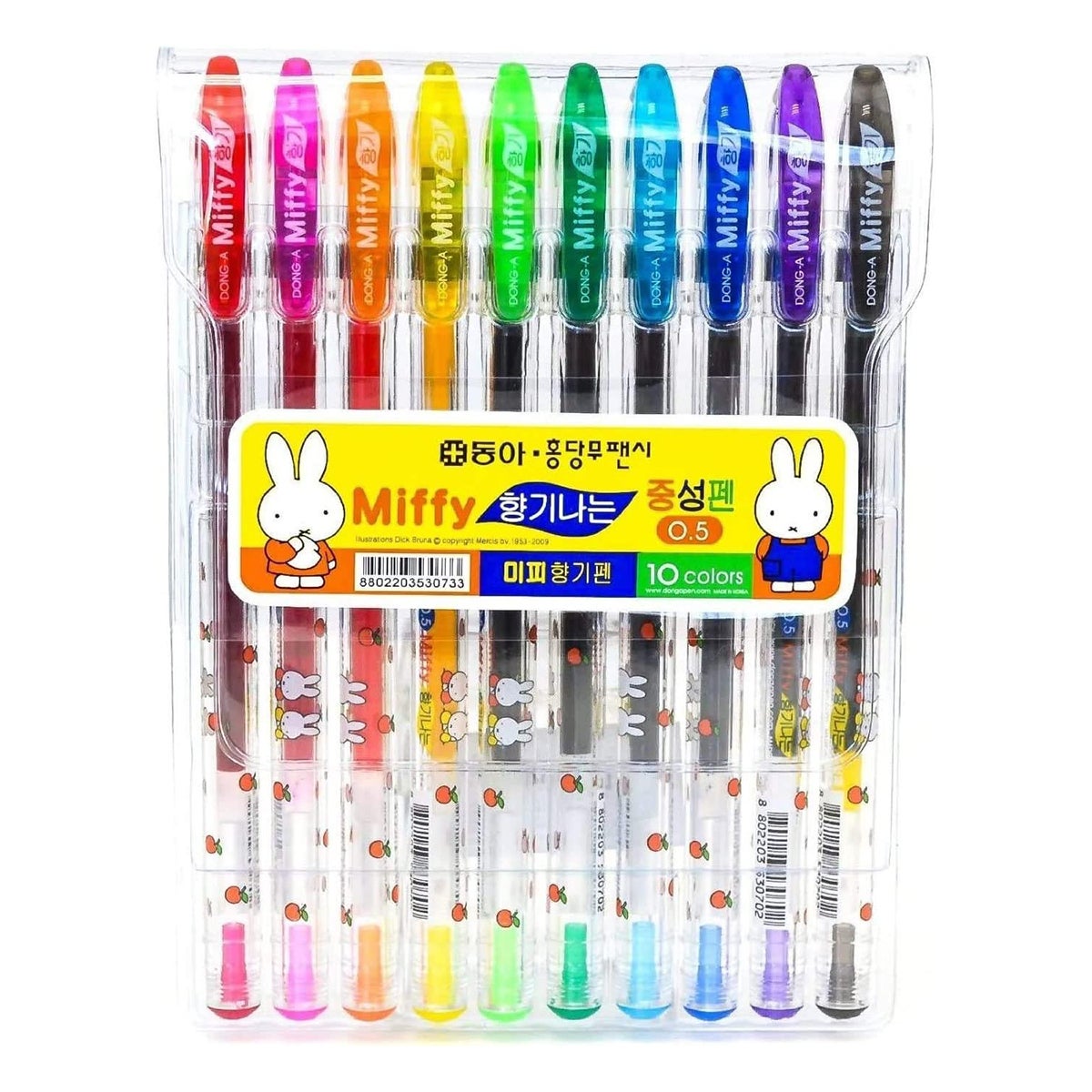 DONG-A Miffy Bunny Scented Gel Roller Ball Pens - 10 Color Set main product image 1