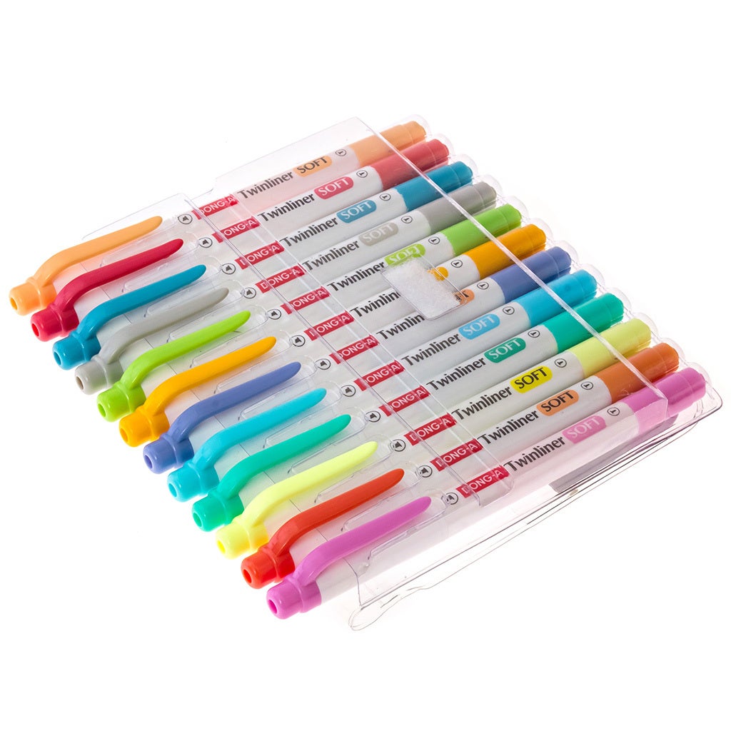 DONG-A Twinliner Double-Sided Highlighter - 12 Color Set main product image 1
