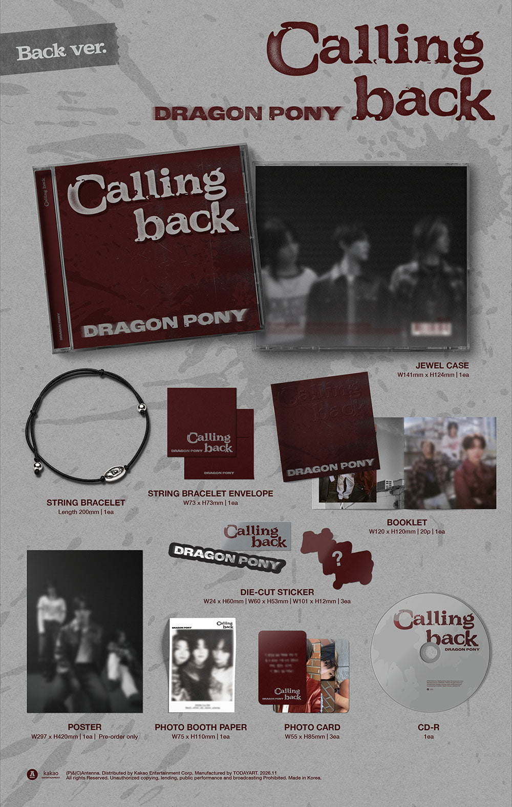 [PRE-ORDER] Dragon Pony - Calling back [1st Single Album] gallery image 1