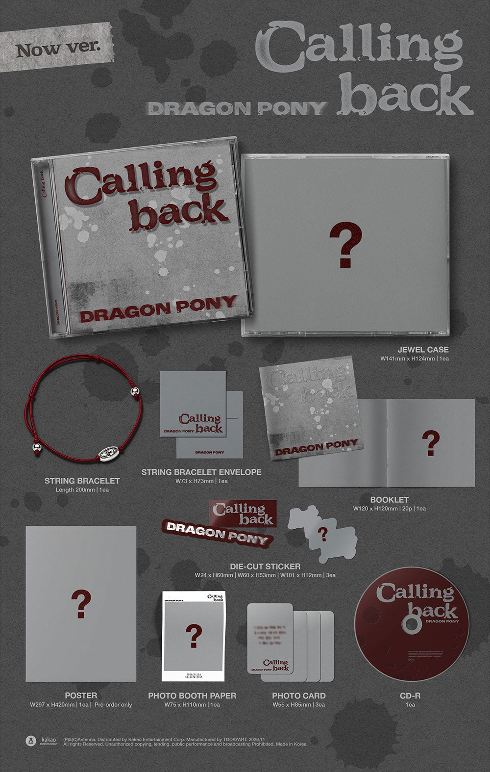 [PRE-ORDER] Dragon Pony - Calling back [1st Single Album] gallery image 2