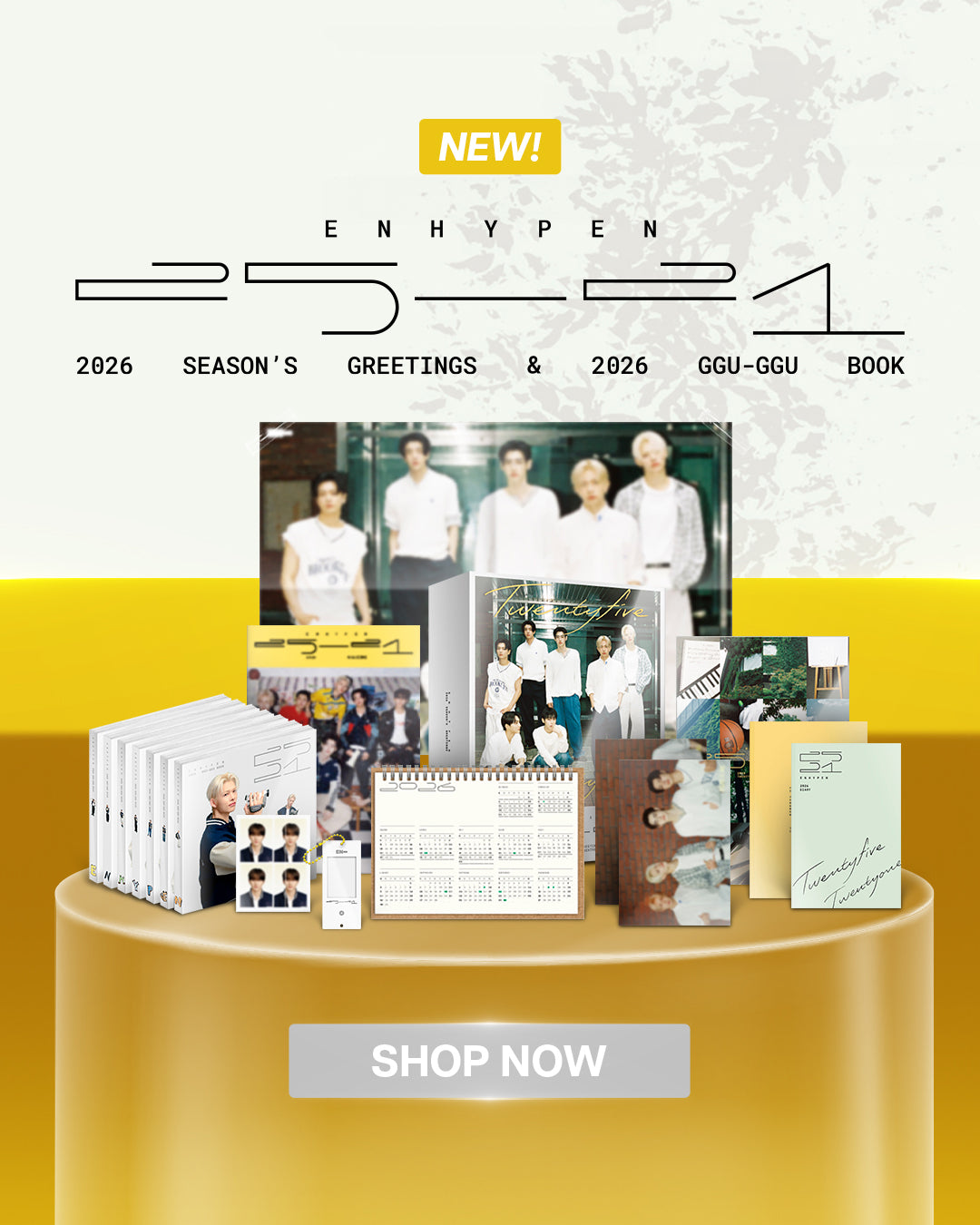 ENHYPEN 2026 Seasons Greetings and GGU GGU Book - Mobile Banner