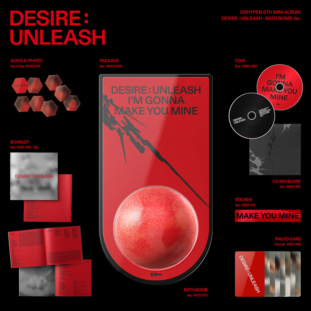 ENHYPEN - DESIRE : UNLEASH [6th Mini Album - BATH BOMB Ver.] gallery image 1