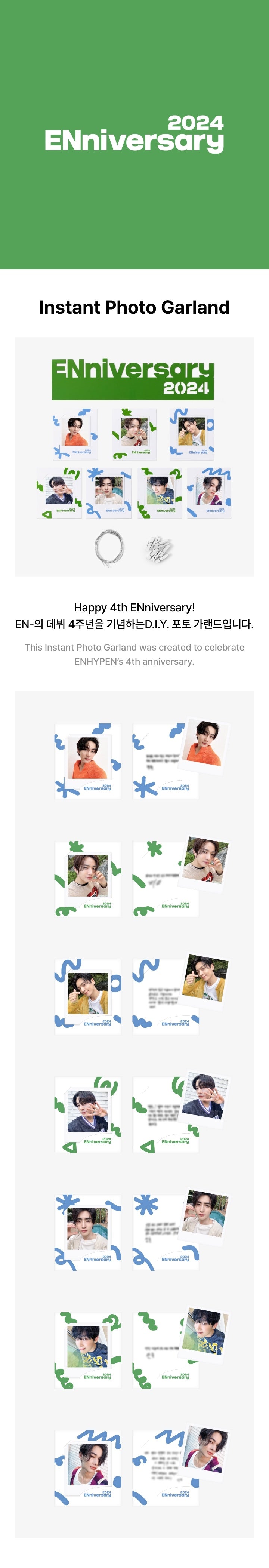 ENHYPEN - Instant Photo Garland [2024 4th ENniversary Official MD