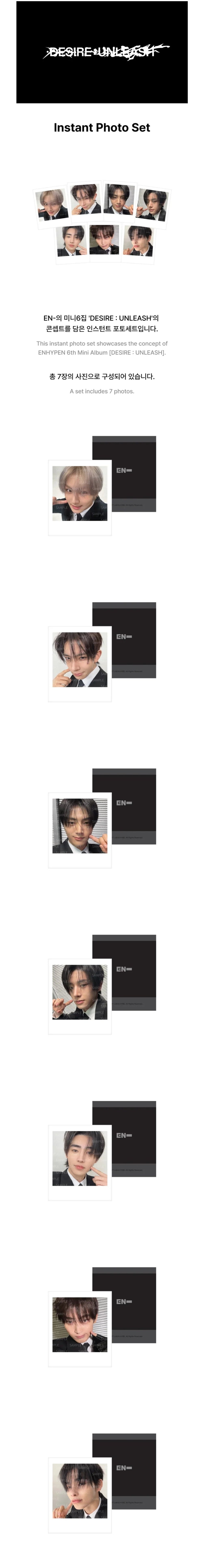 ENHYPEN - Instant Photo Set [DESIRE : UNLEASH Official MD] - K PLACE